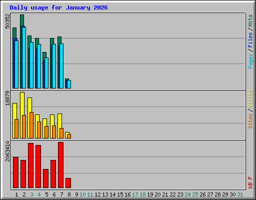 Daily usage for January 2026