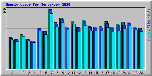 Hourly usage for September 2020