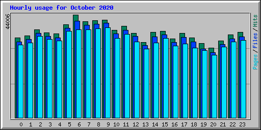 Hourly usage for October 2020