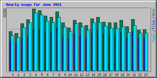 Hourly usage for June 2021