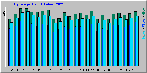 Hourly usage for October 2021