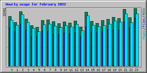 Hourly usage for February 2022