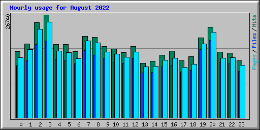 Hourly usage for August 2022