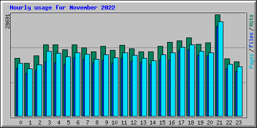 Hourly usage for November 2022