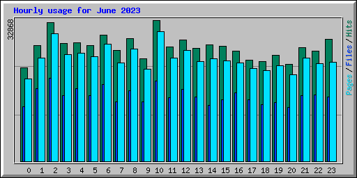 Hourly usage for June 2023