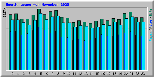 Hourly usage for November 2023