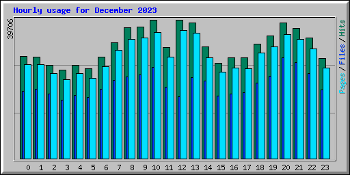 Hourly usage for December 2023