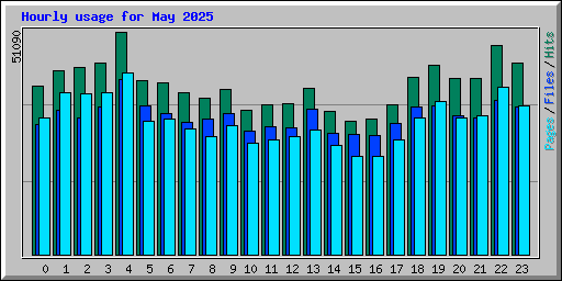 Hourly usage for May 2025