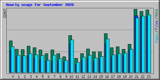 Hourly usage for September 2026